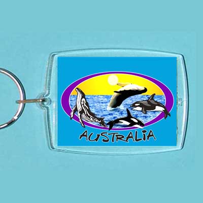 Acrylic Keyring Whales